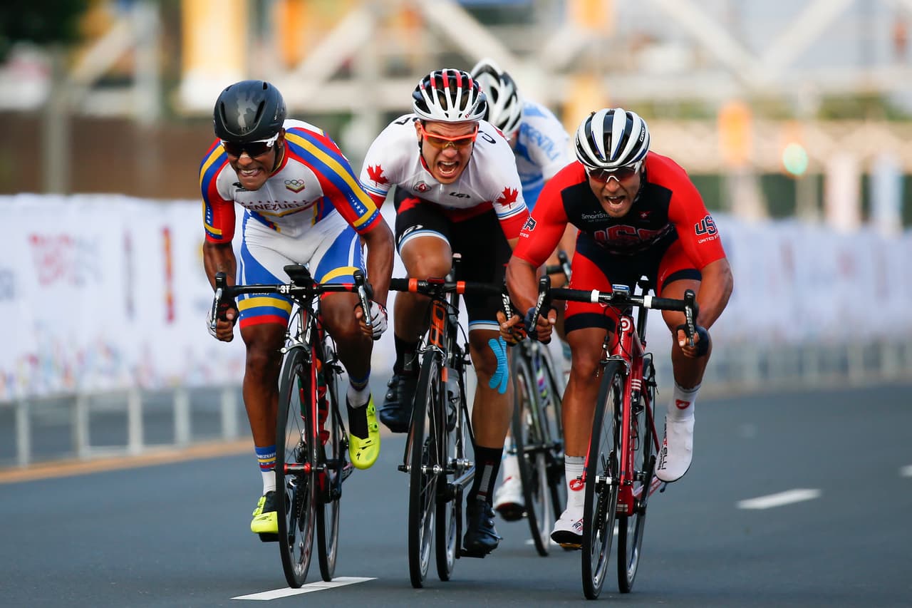 El venezolano Miguel Ubeto se llevó el oro en ciclismo de ruta, la pata fue para el estadounidense Eric Marcotte y el bronce para Guillaume Guillaume Boivin.