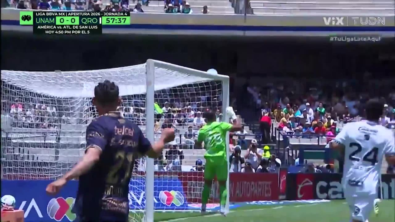 ¡Se salva Querétaro! Cerca Antuna dispara y pasa a centímetros