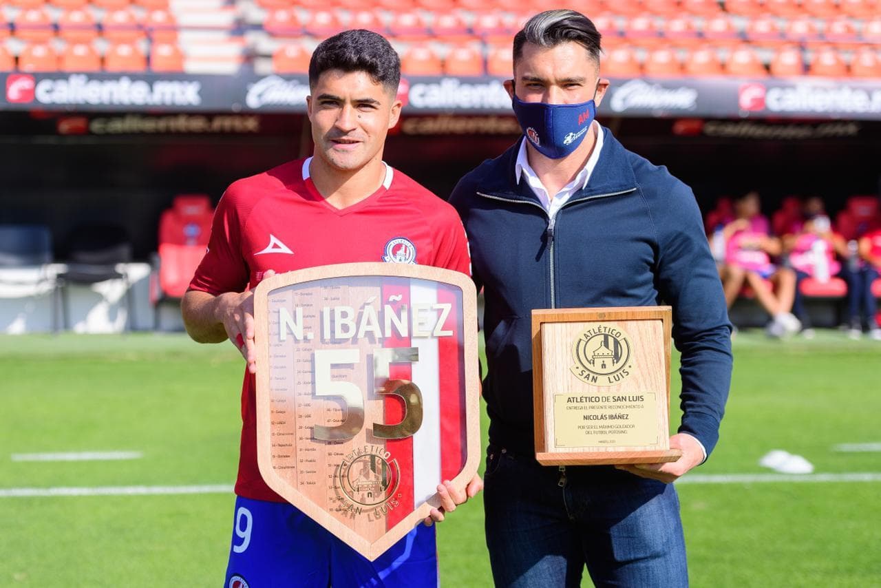 Atlético de San Luis reconoce a Nicolás Ibáñez como máximo goleador
