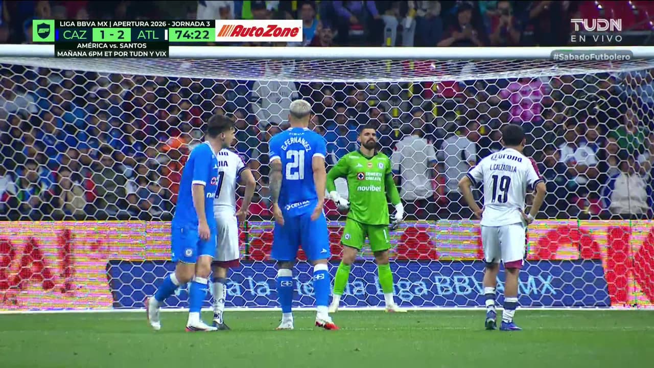 ¡GOL!  anota para Atlante. Jhojan Julio