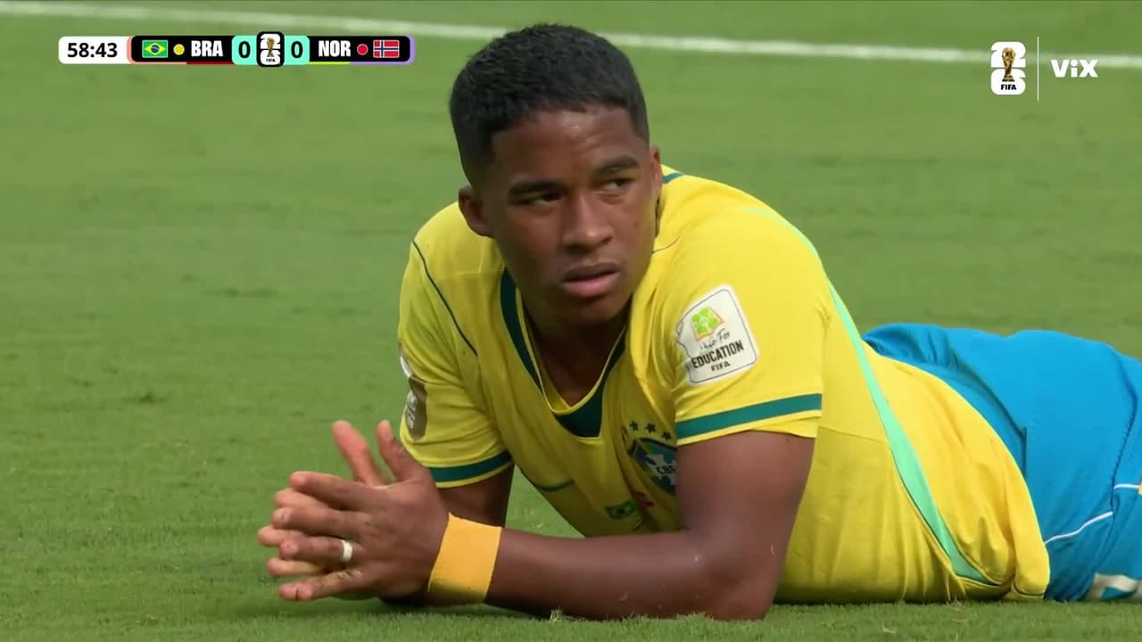 ¡Increíble! Endrick perdona una ocasión clarísima para Brasil