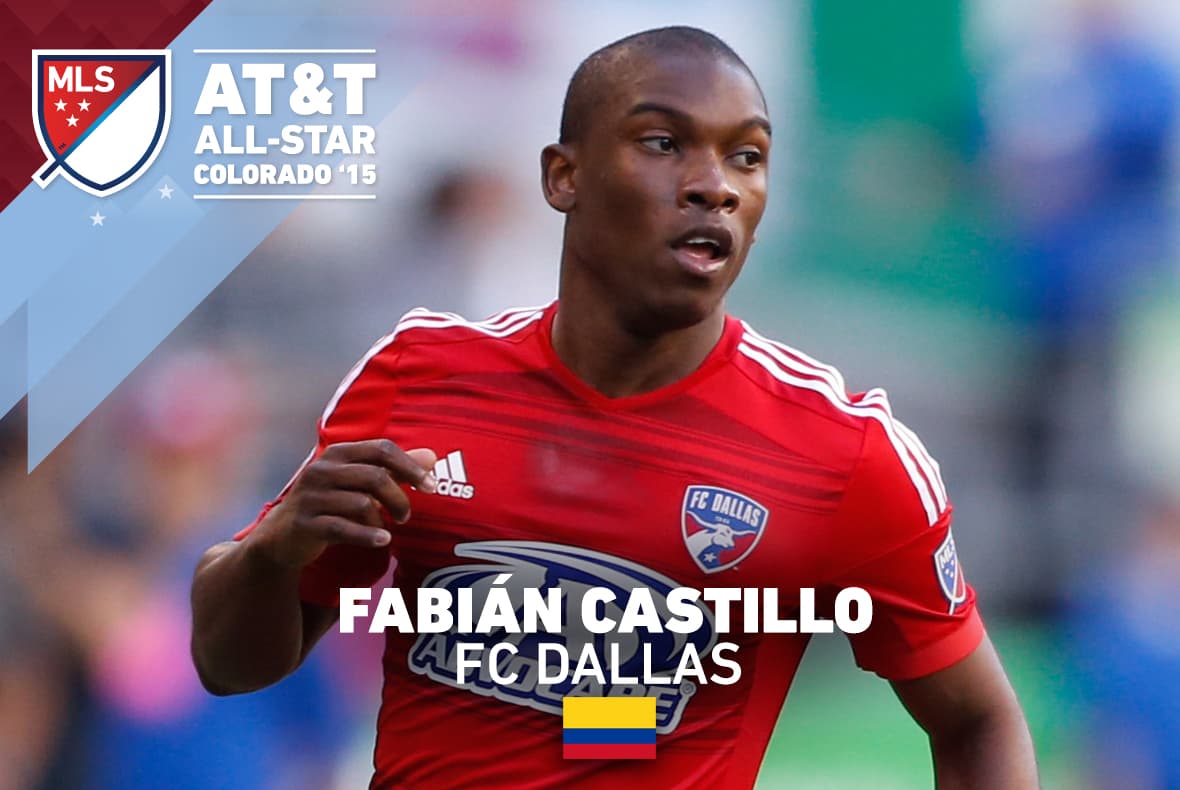 El jugador más joven en la nómina del Partido de las Estrellas 2015 con 23 años de edad, Castillo ha marcado siete goles y registrado seis asistencias en los 18 partidos con FC Dallas