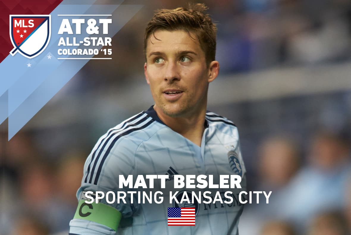 El defensa del año de la MLS en el 2012 y dos veces seleccionado como parte del once ideal de la temporada, ha sido nominado para su cuarto MLS All-Star. Besler es el capitán de Sporting KC.
