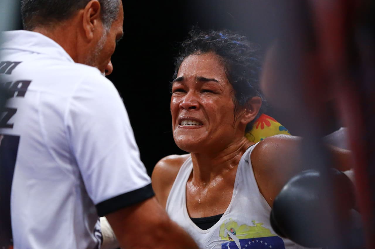 Ciudad de México, 11 de agosto de 2018. Alys Sanchez , durante la función de Boxeo celebrado en la Nueva Arena Ciudad de México. Foto: Imago7/Eloisa Sanchez