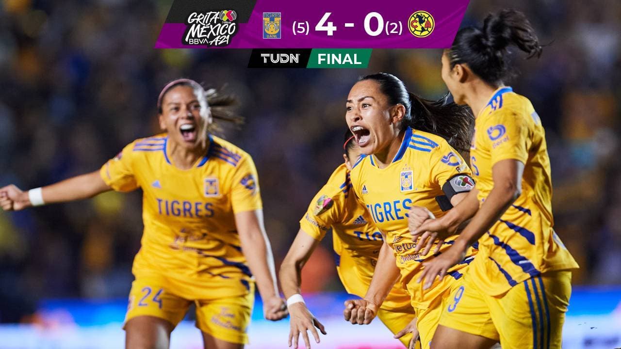 Tigres golea al América y se instala en otra Final de la Liga BBVA MX Femenil