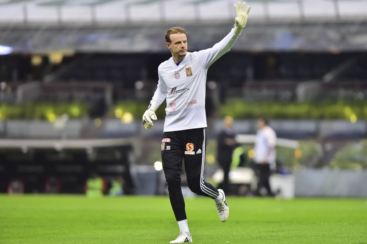 during the game America vs Tigres UANL, corresponding to Quarterfinals first leg match of the Torneo Apertura 2019 of the Liga BBVA MX, at Azteca Stadium, on November 28, 2019. 
<br>
<br> durante el partido America vs Tigres UANL, correspondiente al partido de Ida de los Cuartos de Final del Torneo Apertura 2019 de la Liga BBVA MX, en el Estadio Azteca, el 28 de Noviembre de 2019.