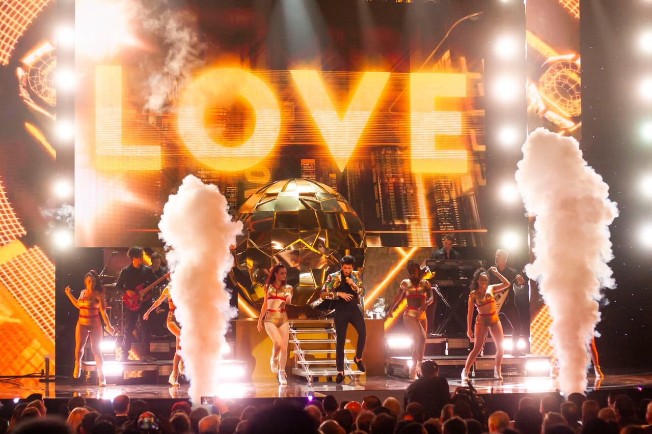 El artista colombiano Sebastián Yatra fue uno de los protagonistas del espectáculo musical en el Balón de Oro 2019 de la Liga MX.