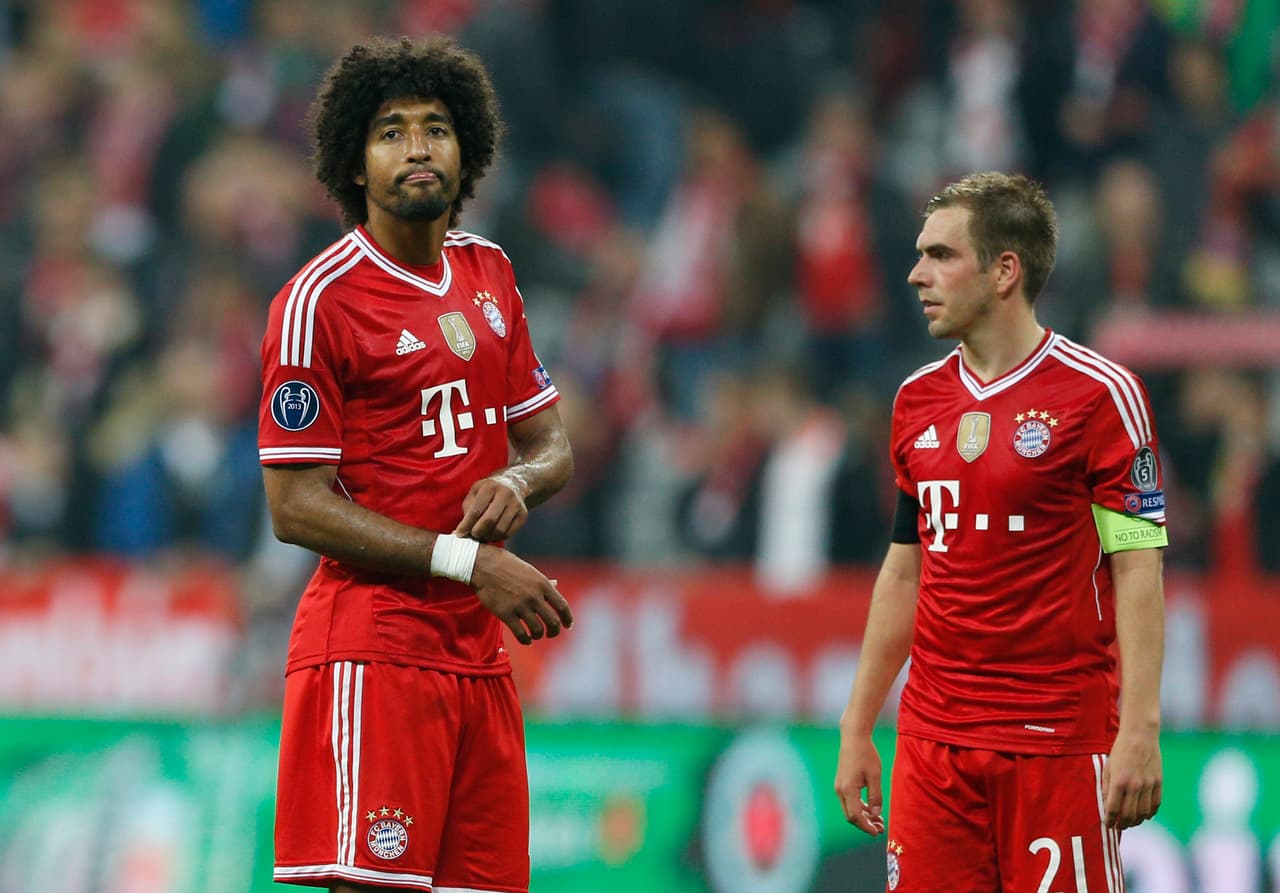 Dante y Philipp Lahm, integrantes de la zaga defensifa del Bayern, fueron unos de los jugadores con nivel más bajo en aquella noche de Champions. No supieron defender su fortaleza, se vieron superados y sin reacción.