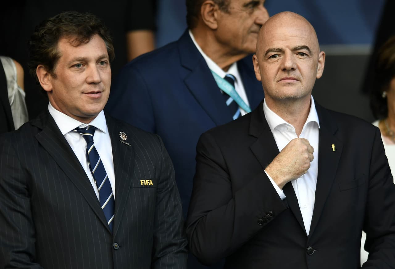 El presidente de la FIFA, Giani Infantino, también estuvo presente en las gradas del inmueble.