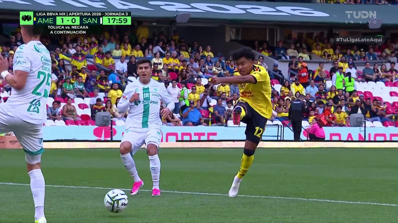 ¡Violante se quedó a centímetros de poner el segundo del América!