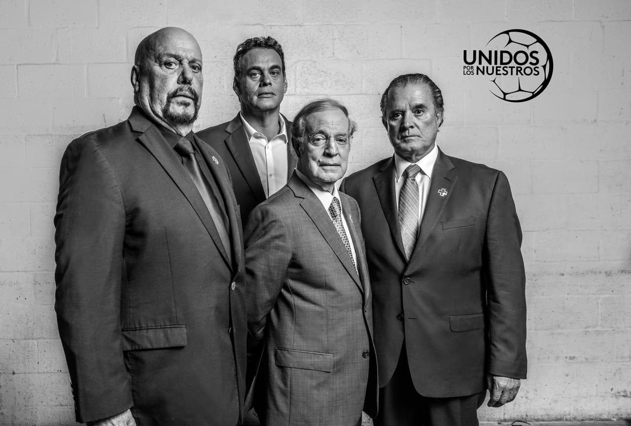 Enrique Bermudez, David Faitelson, José Ramón Fernández y Raúl Orvañanos. #UnidosPorLosNuestros