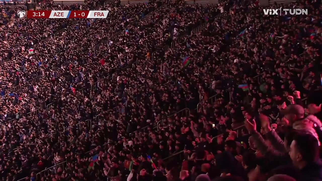 Azerbayan está dando la sorpresa, gol de vestidor y le está pegando a Francia