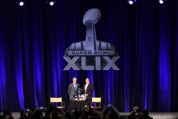 En su primera aparición conjunta ante la prensa en el Centro de Convenciones de Phoenix, Carroll y Belichick se declararon su muta admiración Foto; (Mario Castillo).