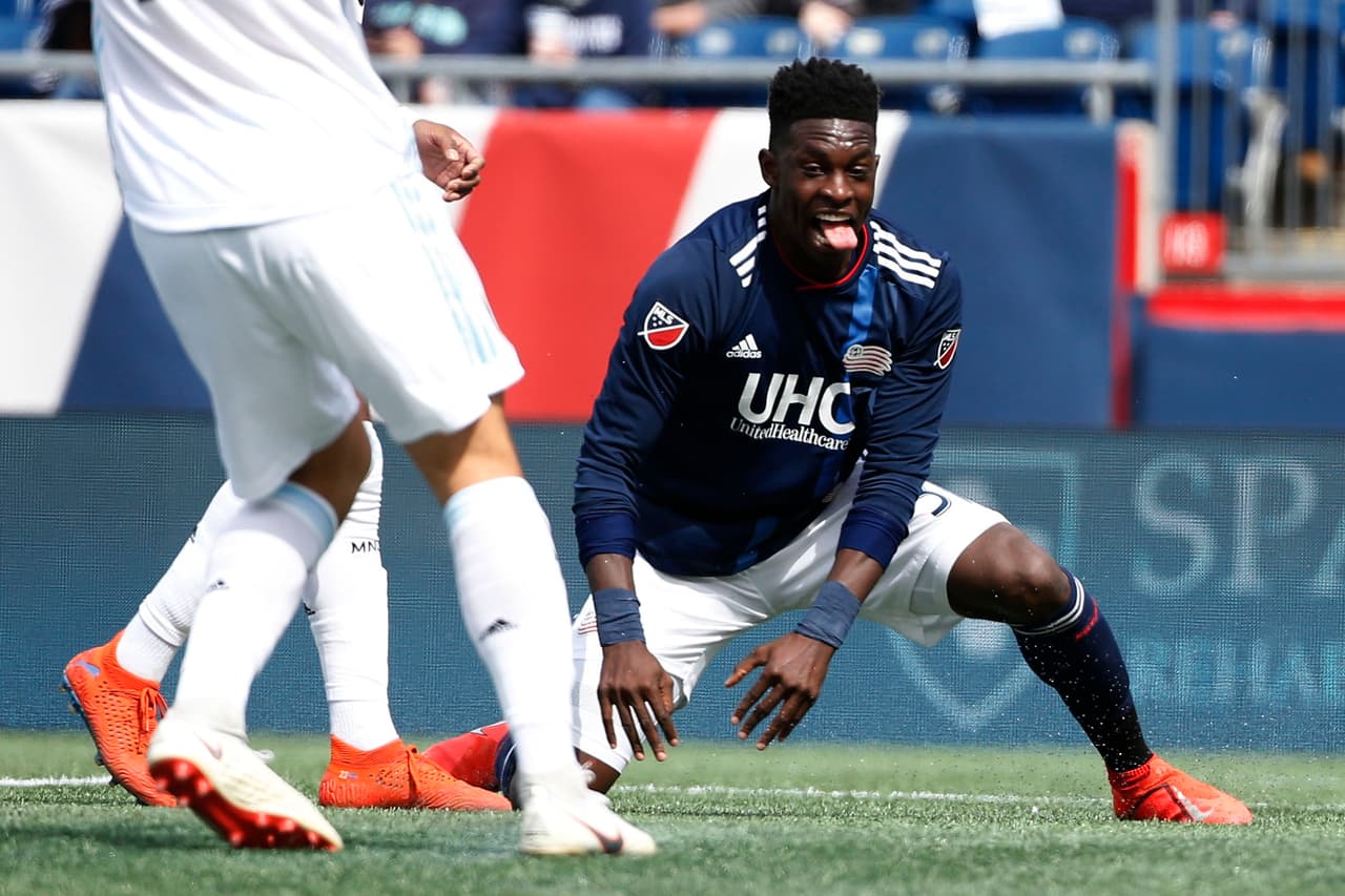 Jalil Anibaba marcó el primer tanto de la victoria 2-1 de New England Revolution sobre Minnesota United.