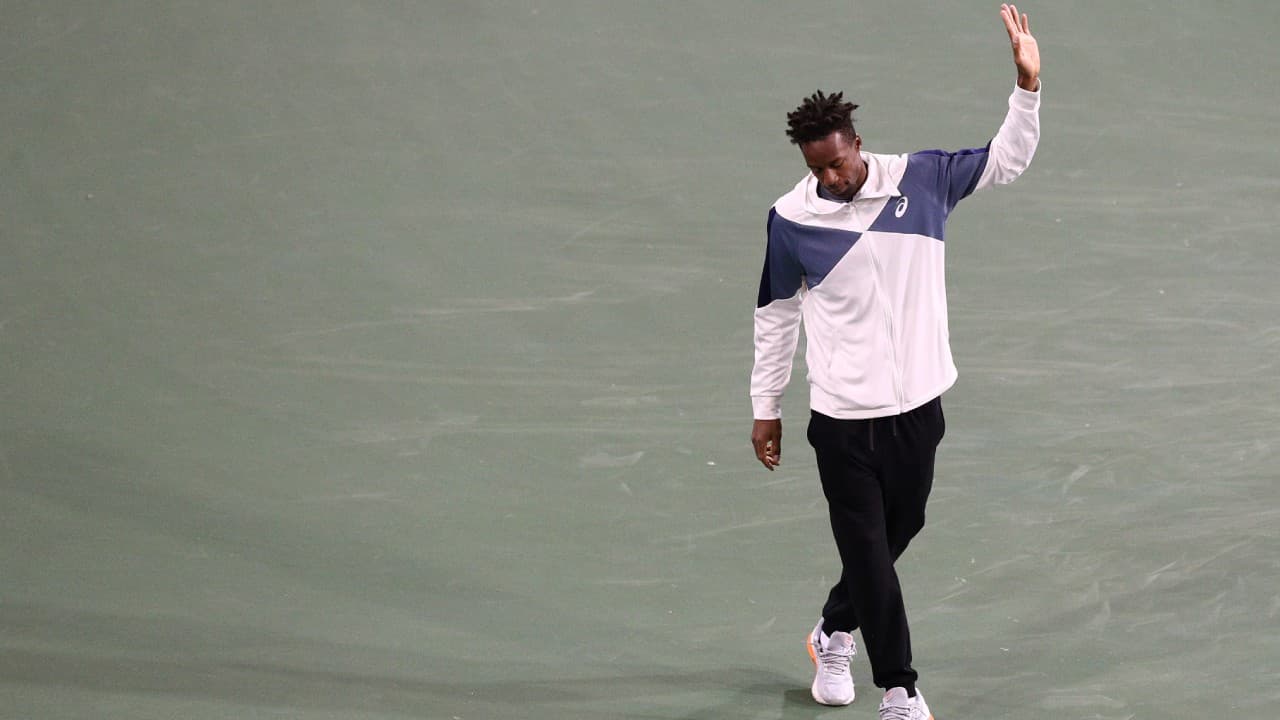 Monfils agradeció el apoyo del público pese a su lesión.