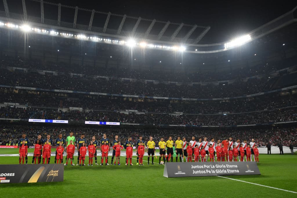 El 9 de diciembre de 2018, el Santiago Bernabéu hizo historia el convertirse en el primer y único estadio en albergar una final de Champions League, una final de Mundial y una Final de Copa Libertadores. El partido entre el Boca Juniors y el River Plate acabó con marcador de 3-1 a favor del River Plate que le daría su cuarto título de Libertadores.