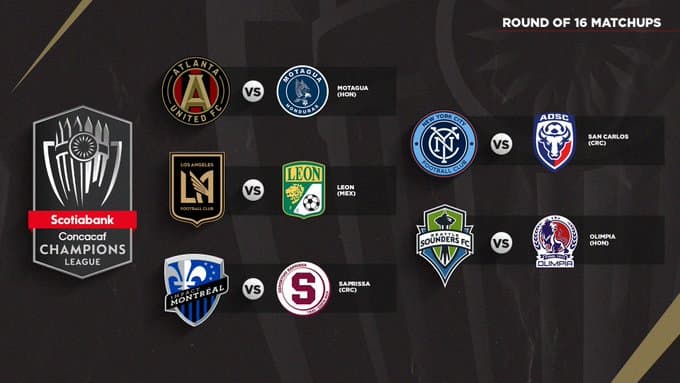 Los rivales de los equipos de MLS en los Octavos de Final de la LCC.