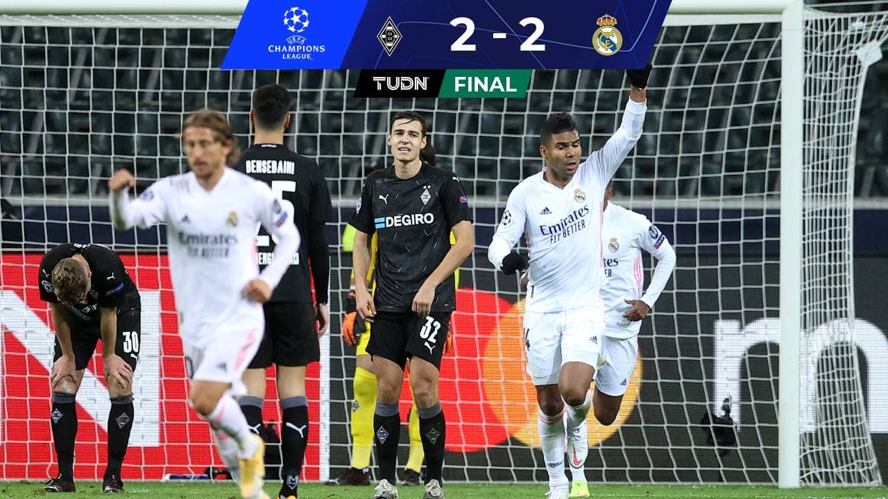 ¡Empate cardiaco! Real Madrid empata en el último suspiro ante Borussia Mönchengladbach