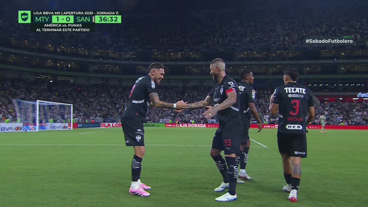 ¡Aparece el tiki taka de los Rayados! Lucas Ocampos la manda a las redes