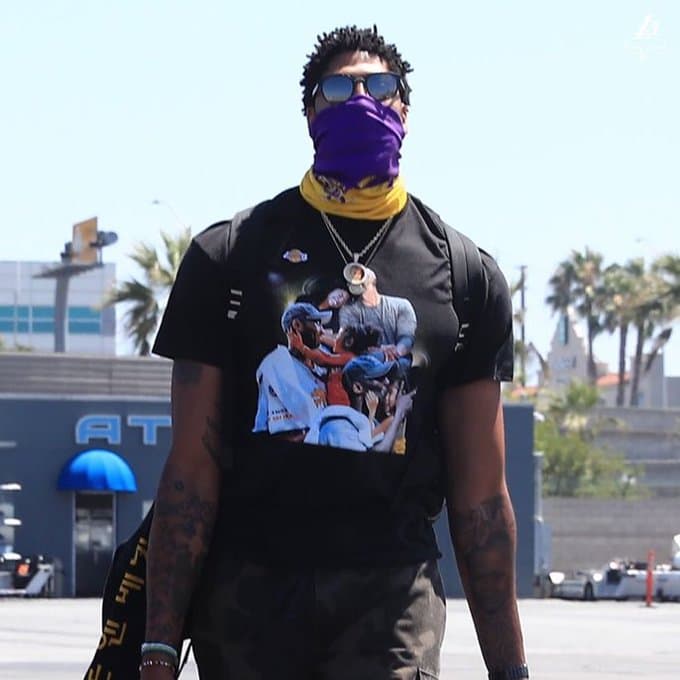 Anthony Davis usó playera con rostros de Kobe y Gianna Bryant