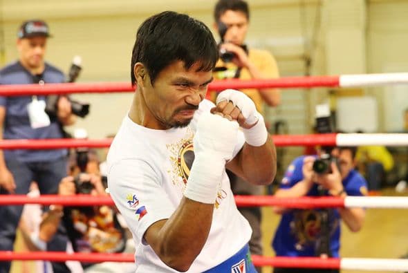 Manny Pacquiao entrena