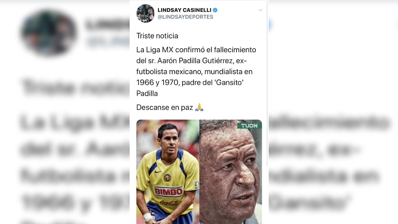 Así se despidieron de Aarón Padilla su hijo, excompañeros y los clubes de un referente en el futbol mexicano. Que en paz descanse.