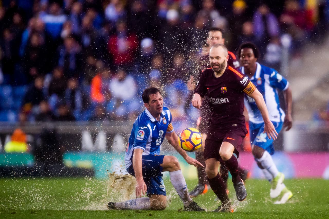 Andrés Iniesta, capitán del Barcelona satisfecho por el empate.