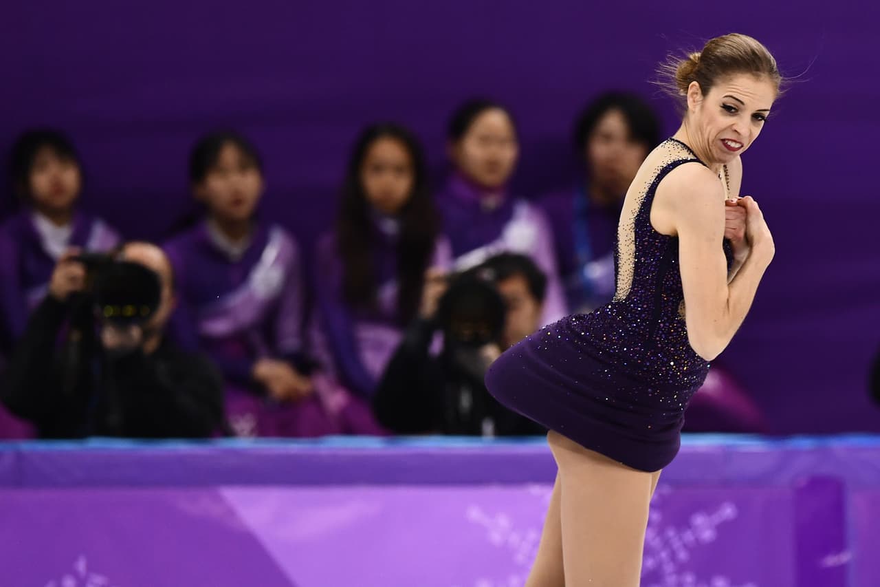 Carolina Kostner del equipo de Italia.