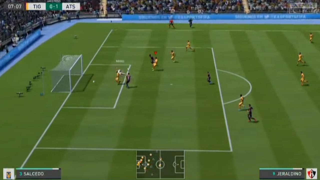 Luciano Acosta, el representante de Atlas, hizo lo que quiso con Francisco Venegas que no mostró habilidad en el futbol virtual.