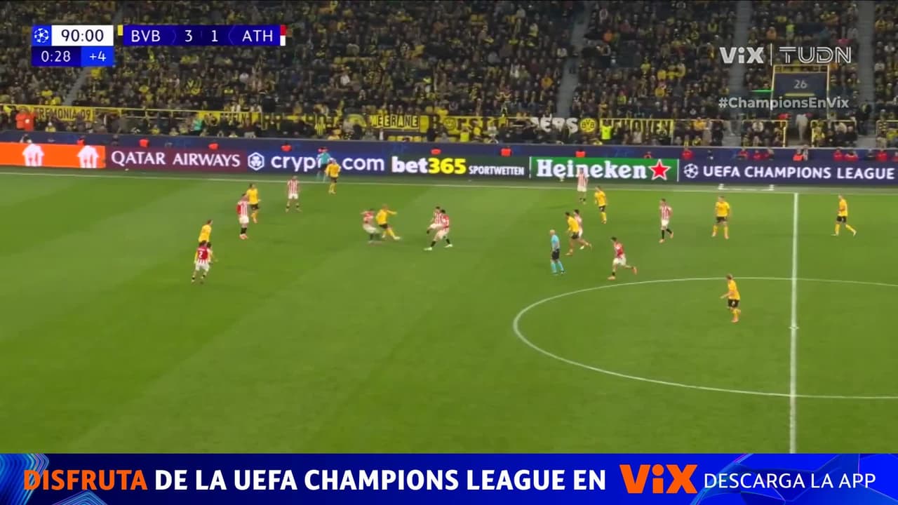 ¡GOLAZO! Brandt marca el cuarto del Borussia Dortmund con un tremendo cañonazo frente al Athletic