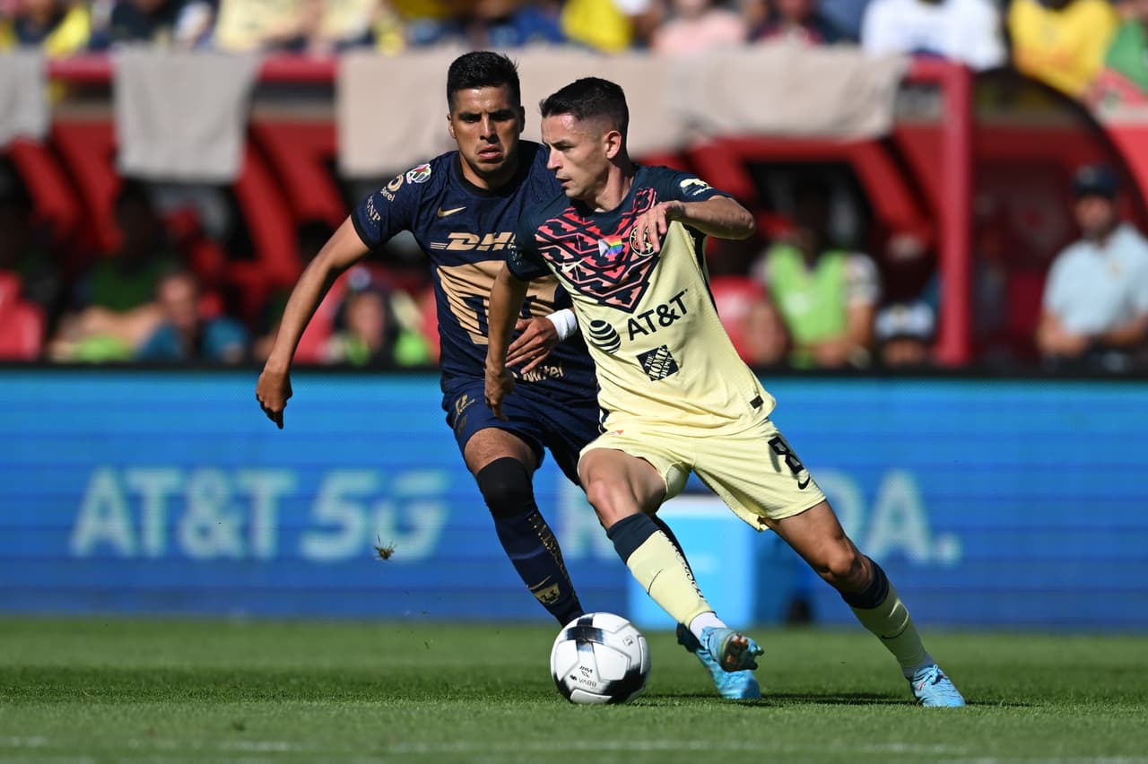 Pumas se impuso al América en partido amistoso con una gran actuación de Juan Ignacio Dinenno, quien hizo un doblete.