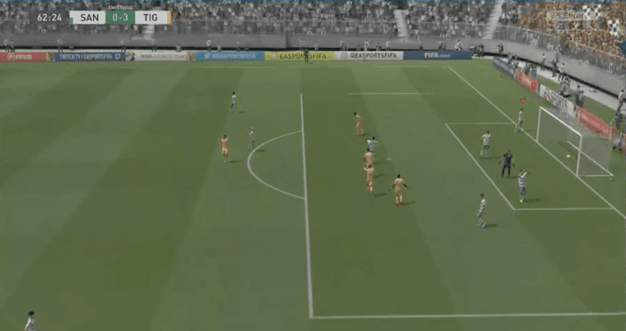 Gran actuación de Francisco Venegas otorga primer triunfo a Tigres en eLiga MX ante el poderoso Santos que no metió ni las manos.