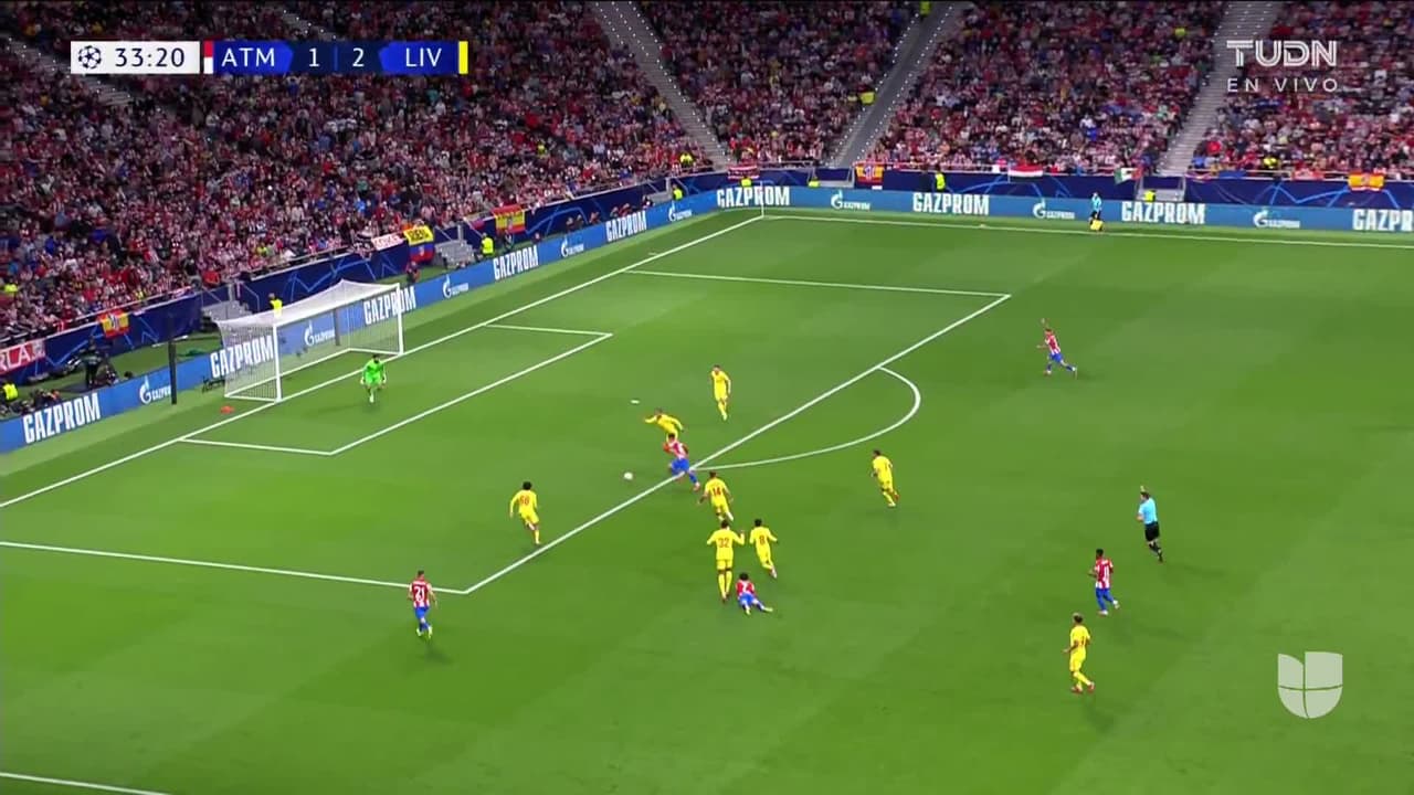 ¡GOL!  anota para Atlético de Madrid. Antoine Griezmann