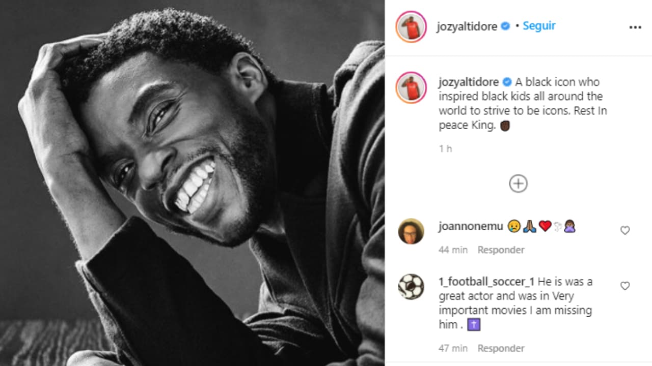 Los deportistas reaccionaron al fallecimiento del actor quien protagonizara ‘Black Panther’.
