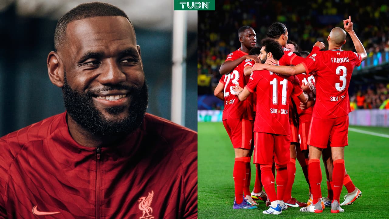 LeBron celebra el pase del Liverpool en la Champions League