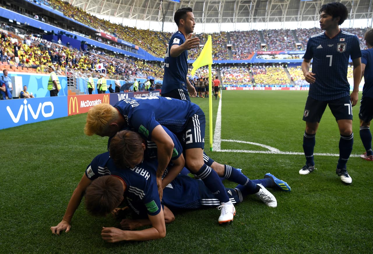 Japón se impuso 2-1 contra Colombia en una de las sorpresas del grupo H en el Mundial de Rusia 2018 en el Mordovia Arena ante 40.842 espectadores.