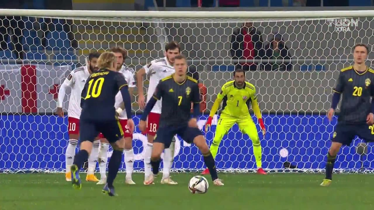 ¡TIRO ATAJADO! disparo por Emil Forsberg.