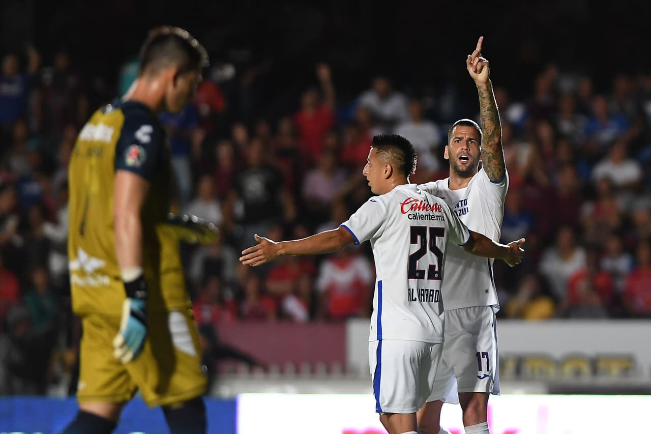 Gol anulado a Roberto Alvarado. Méndez reclama.