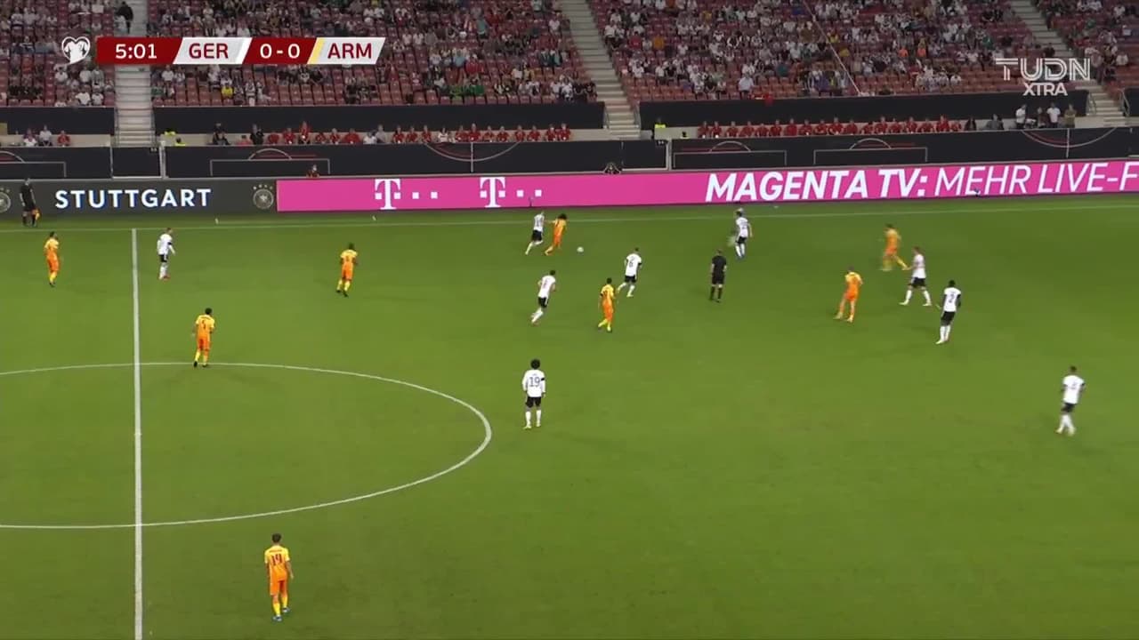 ¡Gol de vestidor! Gnabry hizo el primero de Alemania ante Armenia