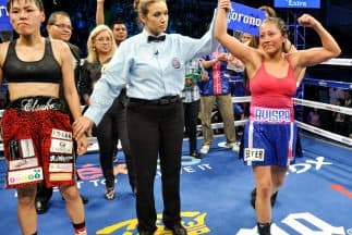 'Avispa' Ortiz retuvo título paja AMB (Foto: Canelo Promotions).