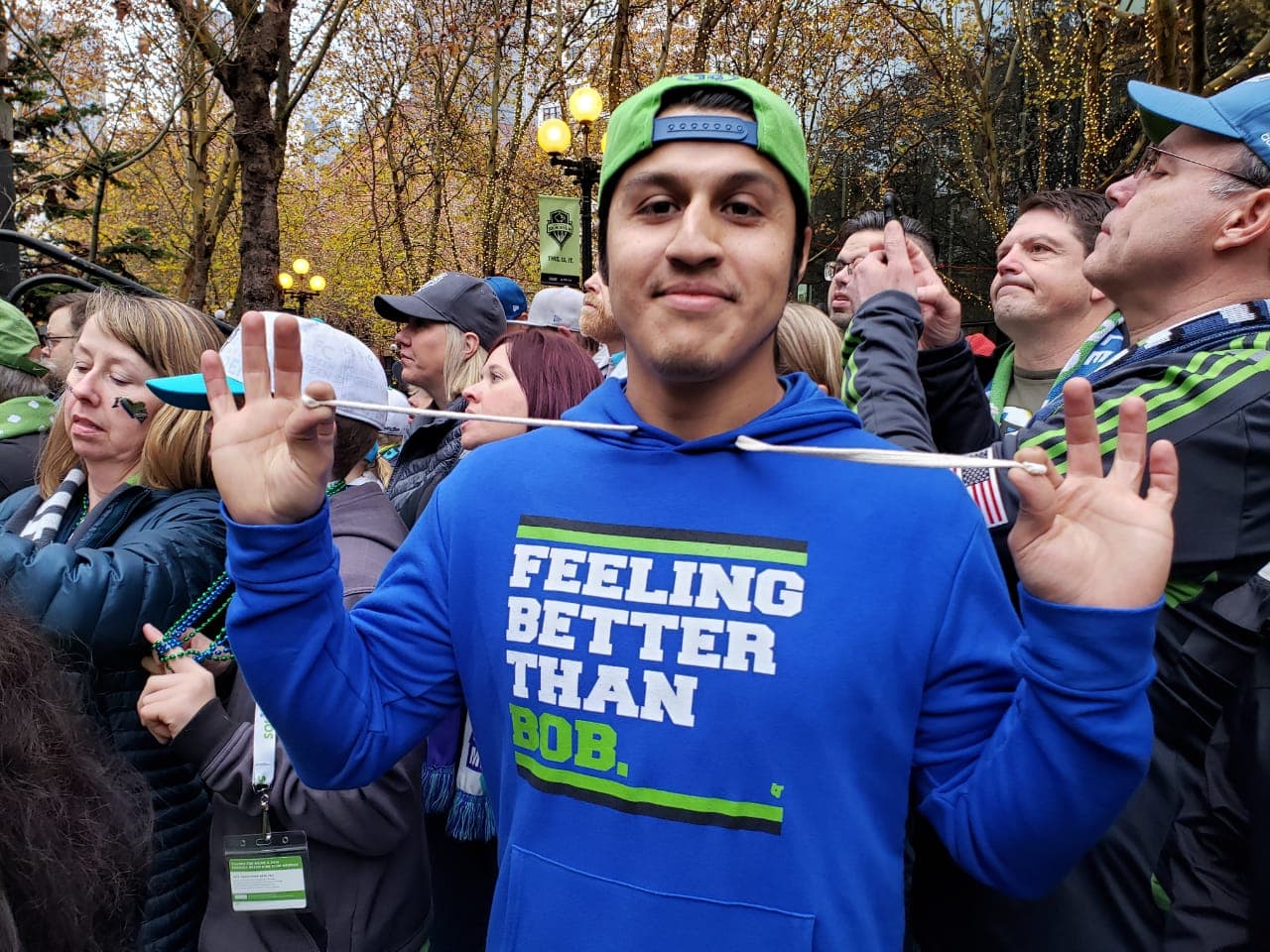 Gran ambiente entre la afición del Sounders previo al encuentro final contra el Toronto FC por la MLS Cup.