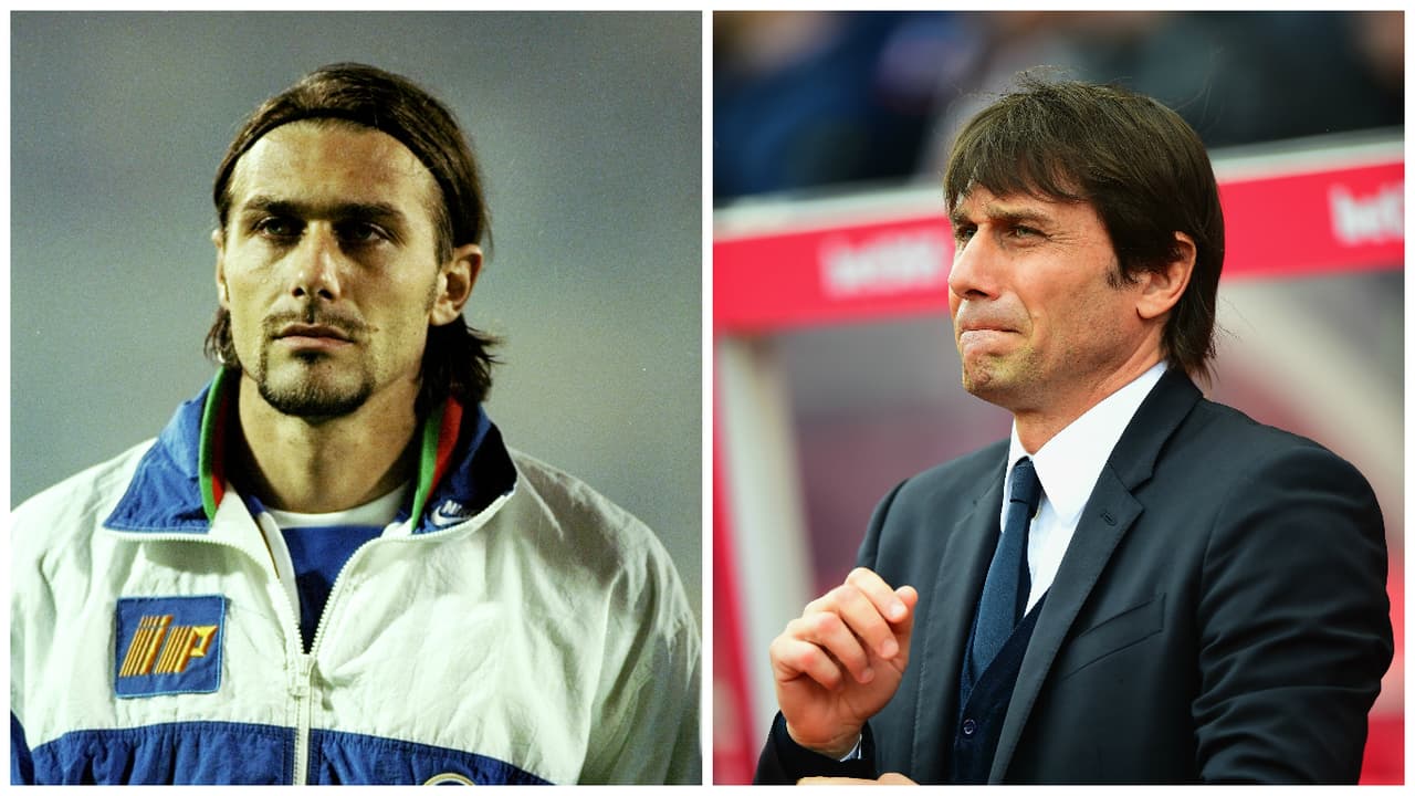 El entrenador del Chelsea, Antonio Conte, también experimentó con bastantes estilos durante su carrera como jugador con el Lecce, la Juventus e Italia.