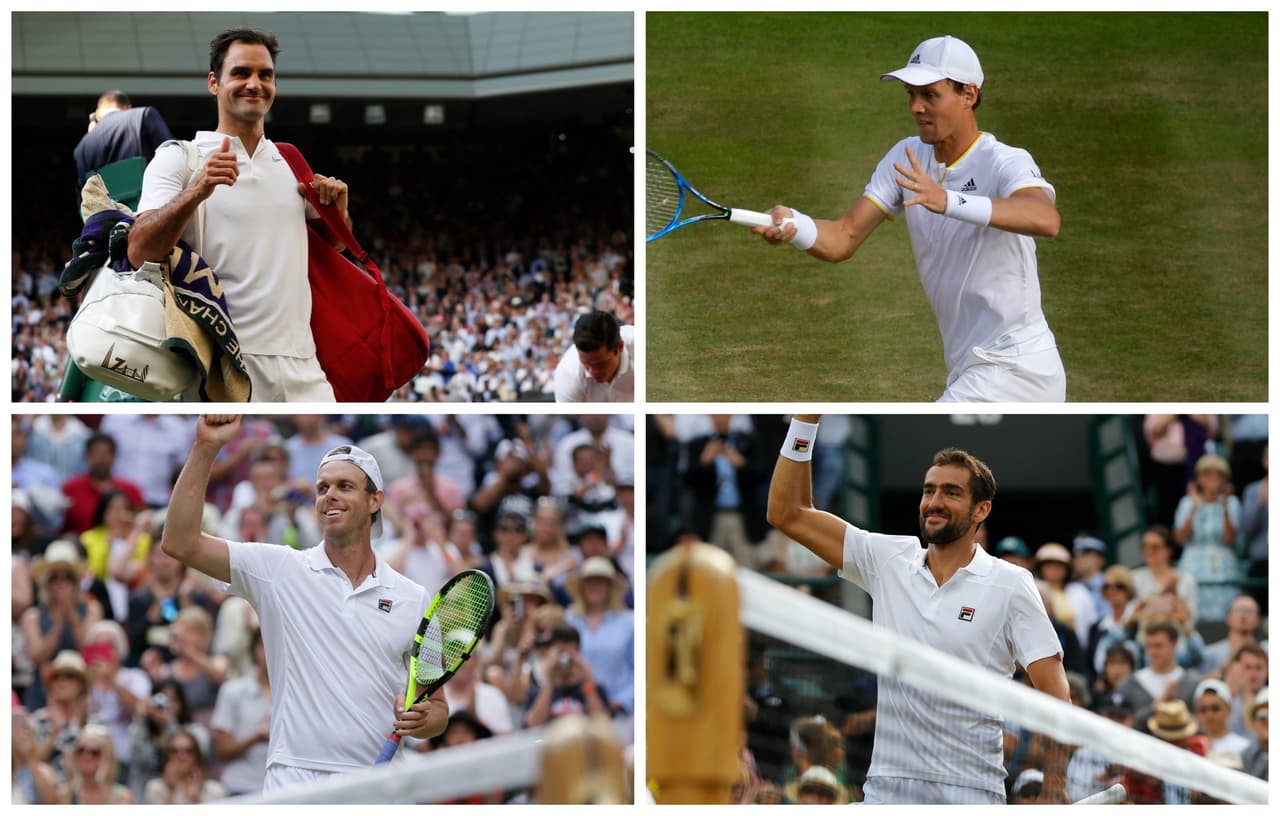 Roger Federer jugará ante Tomas Berdych y Sam Querrey lo hará ante Marin Cilic, este viernes.