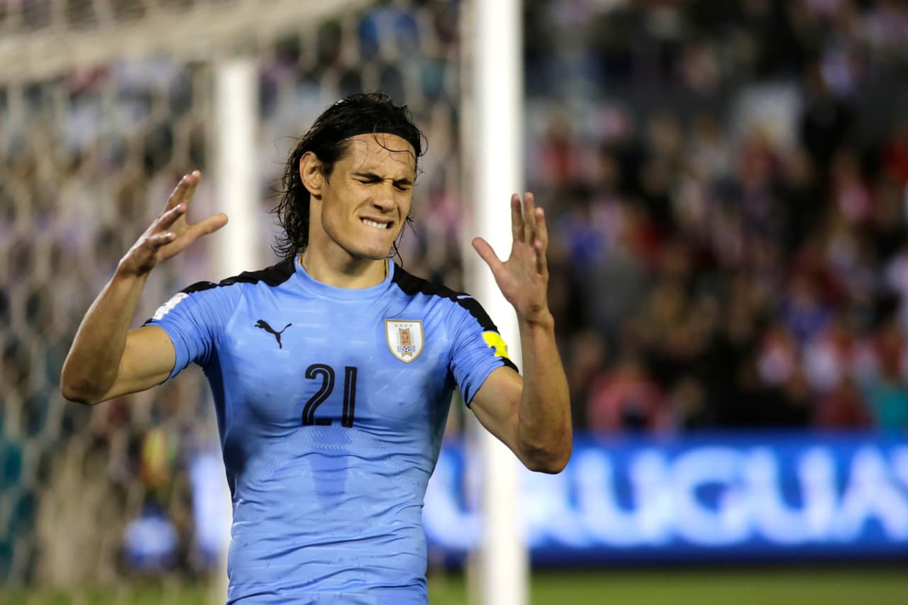 Cavani tuvo una noche de escasas ocasiones, pero de mucho sacrificio en defensa.