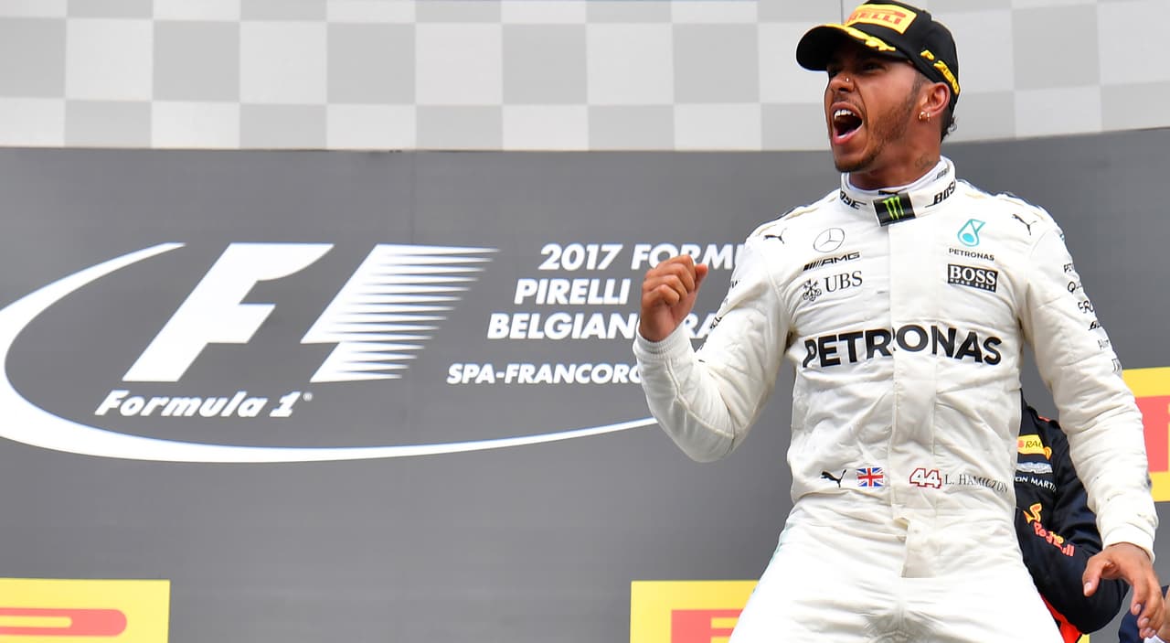 Hamilton festejó en Spa-Francorchamps su Gran Premio número 200 en Fórmula 1.