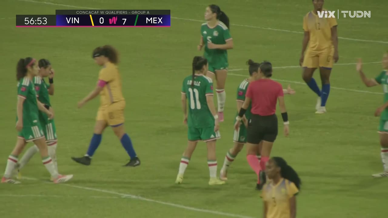 ¡Golazo de la Maga Ovalle! México golea 7-0 a San Vicente