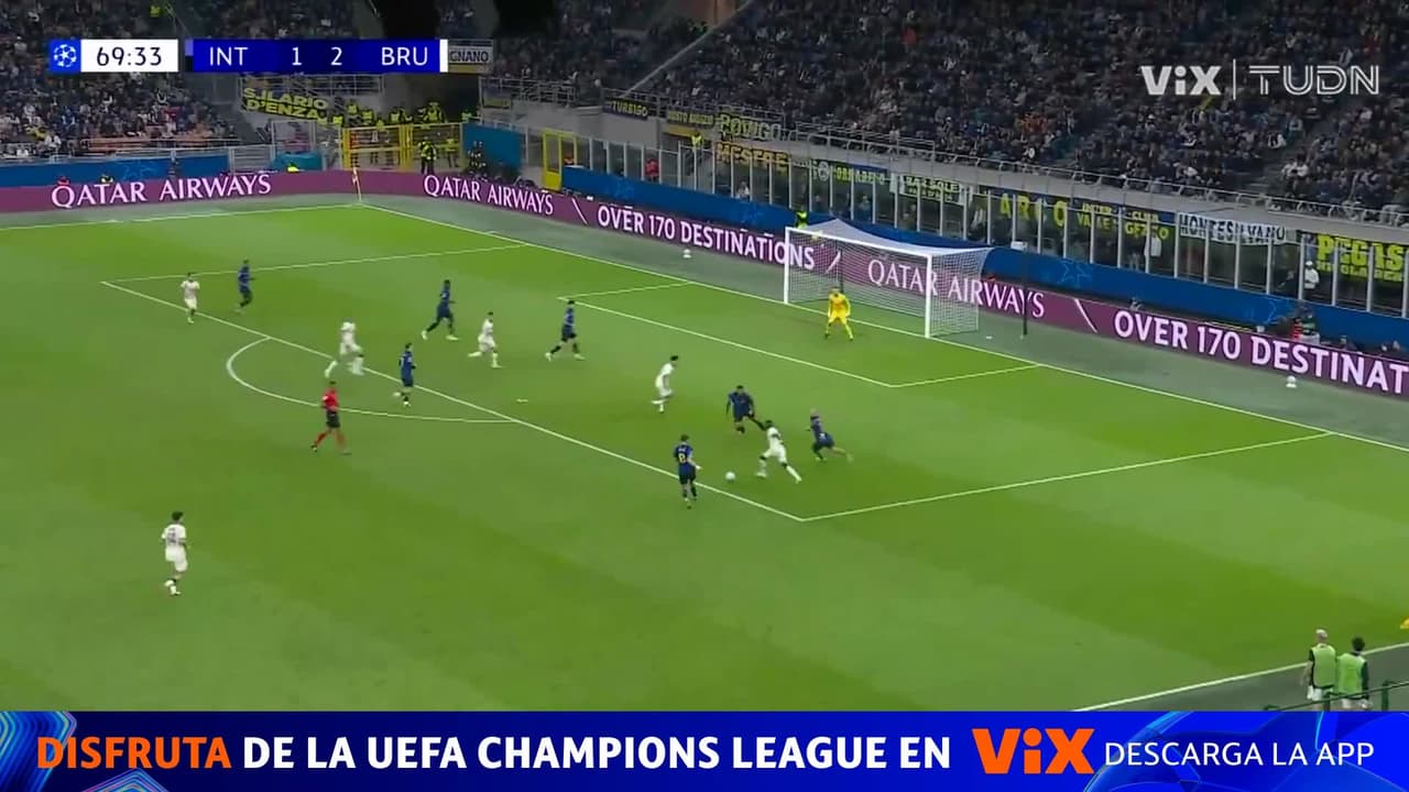 ¡POSTE! Era el tercer gol de Brujas en Milán