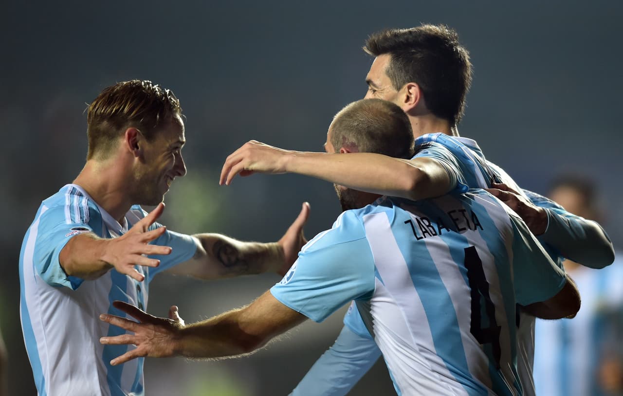 Los goles argentinos fueron conseguidos por Marcos Rojo, Javier Pastore, Ángel Di María en dos ocasiones, Sergio Agüero y Gonzalo Higuaín.