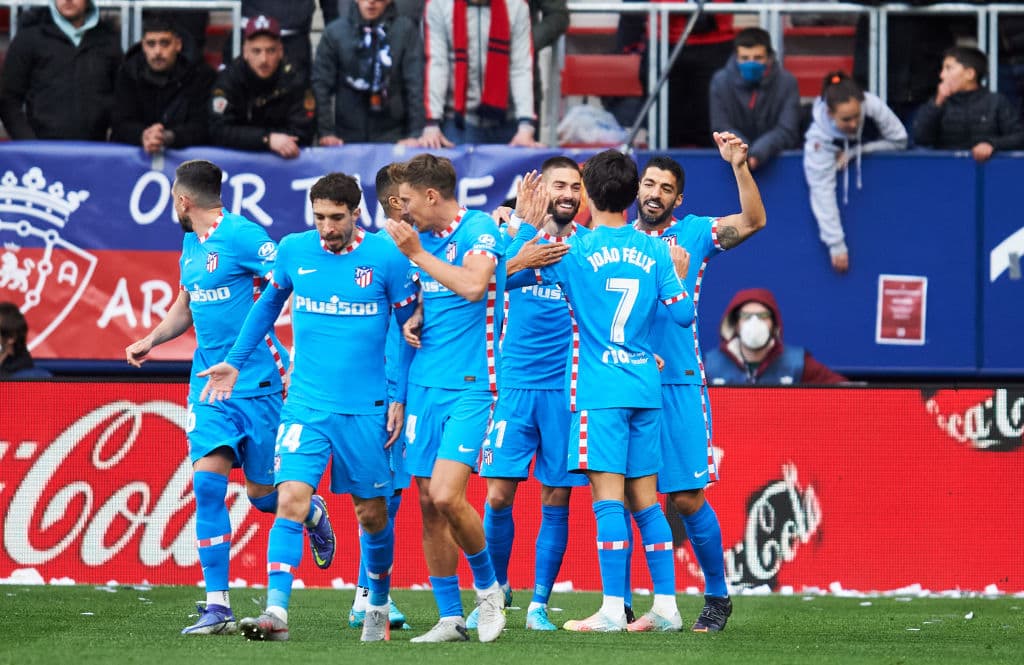 Atlético de Madrid vulve a mostrar lo temible que es su plantilla y vencen al Osasuna 0-3 en el arranque de la jornada 25 del futbol español.