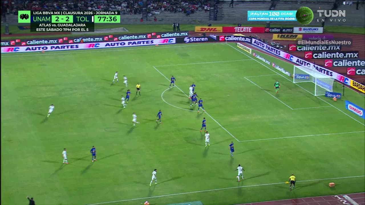 ¡GOL!  anota para Toluca. Paulinho